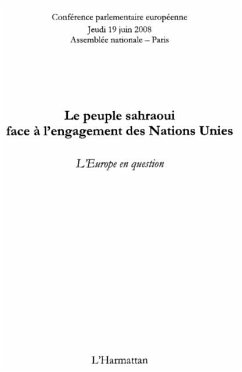 Le peuple sahraoui face A l'engagement des nations unies - l (eBook, PDF)