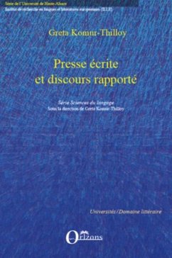 Presse ecrite et discours rapporte (eBook, PDF)