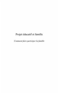 Cover Projet educatif et famille - comment faire participer la fam (eBook, PDF)