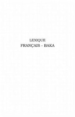 Lexique francais-baka (eBook, PDF)