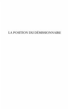 Cover La position du demissionnaire (eBook, PDF)