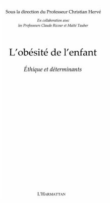 Cover L'obesite de l'enfant : ethique et determinants (eBook, PDF)