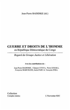 Guerre et droits de l'homme en republique democratique du co (eBook, PDF)