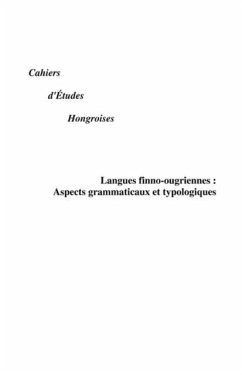 Cover Langues finno-ougriennes : aspects grammaticaux et typologiq (eBook, PDF)