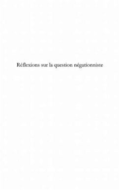 Cover Reflexions sur la question negationniste (eBook, PDF)