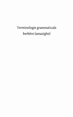 Cover Terminologie grammaticale berbere (eBook, PDF)