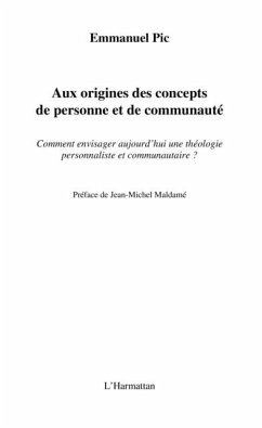 Aux origines des concepts de personne et de communaute - com (eBook, PDF)