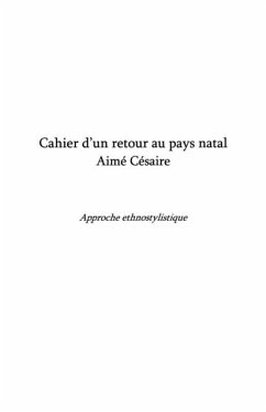 Cahier d'un retour au pays natal Aime Cesaire (eBook, PDF)