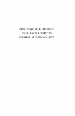 Quelle nouvelle reforme pour les collectivites territoriales (eBook, PDF)