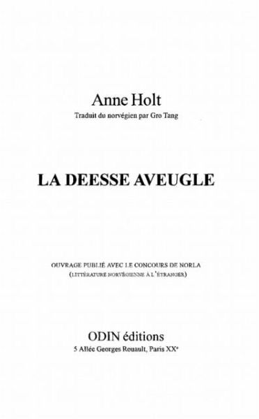 La Deesse aveugle (eBook, PDF) La Deesse aveugle (eBook, PDF)