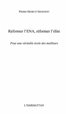 Cover Reformer l'ena, reformer l'elite (eBook, ePUB)