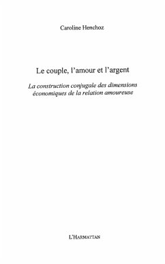Le couple, l'amour et l'argent - la construction conjugale d (eBook, ePUB) - Caroline Henchoz