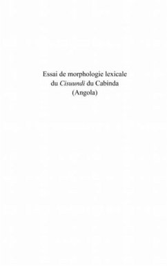 Essai de morphologie lexicale du cisuundi du cabinda (angola (eBook, PDF) - Joao Maria Futi
