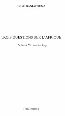 Trois questions sur l'afrique-Lettre a.. (eBook, ePUB)