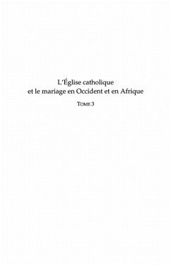 L'eglise catholique et le mariage en occident et en afrique (eBook, ePUB)