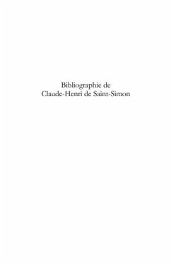 Bibliographie de claude-henri de saint-simon (eBook, PDF)