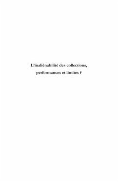 Cover L'inelienabilite des collections, performances et limites ? (eBook, PDF)