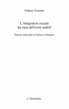 L'integration sociale du sujetdeficient (eBook, ePUB)
