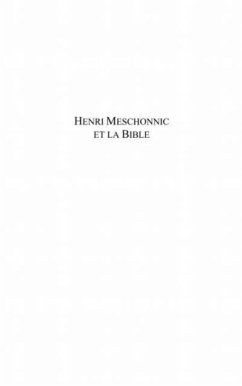 Henri Meschonnic et la Bible (eBook, PDF)