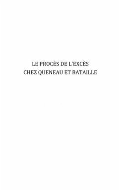 Cover Proces de l'exces chez Queneau et bataille (eBook, PDF)