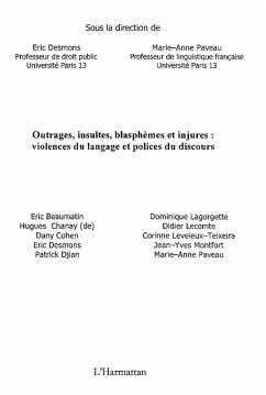 Cover Outrages, insultes, blasphEmes et injures - violences du lan (eBook, ePUB)