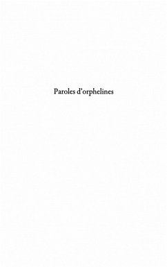 Cover Paroles d'orphelines (eBook, ePUB)