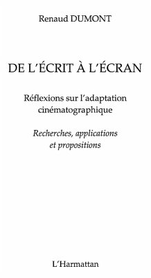 De l'ecrit a l'ecran (eBook, ePUB) De l'ecrit a l'ecran (eBook, ePUB)