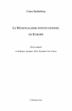 Cover Le regionalisme institutionnel en europe - droit compare en (eBook, ePUB)