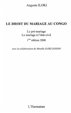 Droit du mariage au Congo Le -pre-maria (eBook, ePUB)