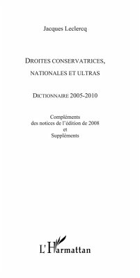 Droites conservatrices, nationales et ultras - dictionnaire (eBook, ePUB)