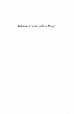 Initiation a l'arabe parle au Maroc (eBook, PDF)