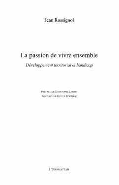 La passion de vivre ensemble - developpement territorial et (eBook, ePUB)