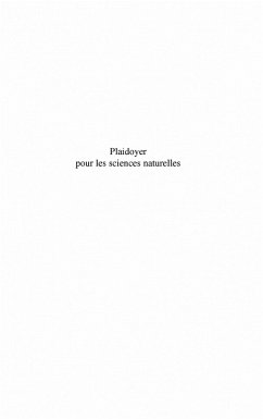 Plaidoyer pour les sciences naturelles (eBook, ePUB)