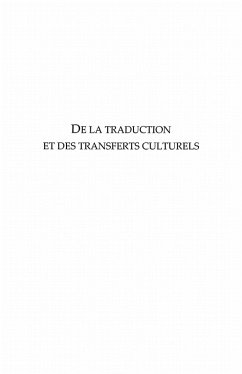 De la traduction et des transferts cultu (eBook, ePUB)