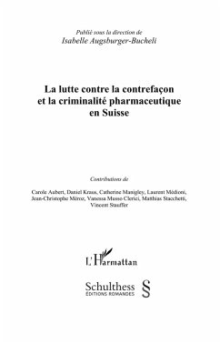 La lutte contre la contrefacon et la criminalite pharmaceuti (eBook, ePUB)