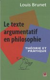 Le texte argumentatif en philosophie (eBook, PDF)