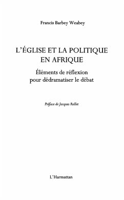 Cover L'eglise et la politique en afrique - elements de reflexion (eBook, ePUB)