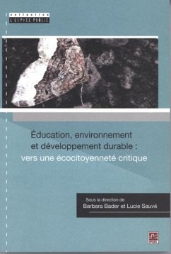 Cover Education, environnement et developpement durable ... (eBook, PDF)