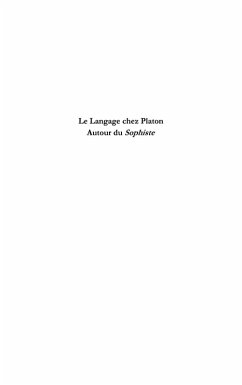 Le langage chez platon - autour du sophiste (eBook, ePUB)