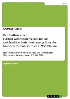 Der Einfluss einer Fußball-Weltmeisterschaft auf die gleichzeitige Berichterstattung über das Grand-Slam-Tennisturnier in Wimbledon - Hackel, Andreas