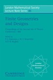 Finite Geometries and Designs (eBook, PDF)