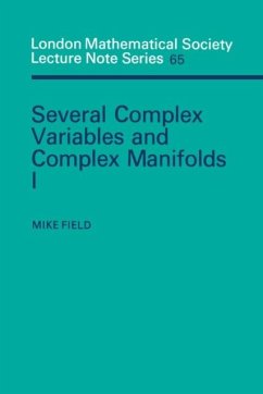 Several Complex Variables and Complex Manifolds I (eBook, PDF) - Field, Mike