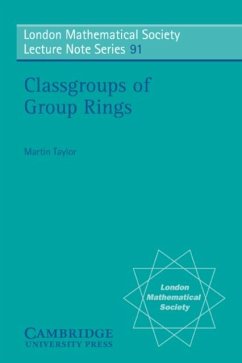 Classgroups of Group Rings (eBook, PDF)
