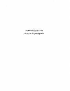 Aspects linguistiques du textede propag (eBook, PDF) - David Banks