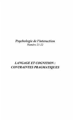 LANGAGE ET COGNITION (N(deg)21-22) (eBook, PDF)