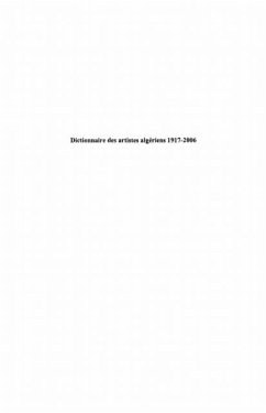 Dictionnaire des artistes algeriens (eBook, PDF) - Guillon Benedicte