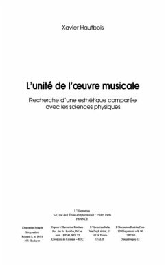 Unite de l'oeuvre musicale L' (eBook, PDF)