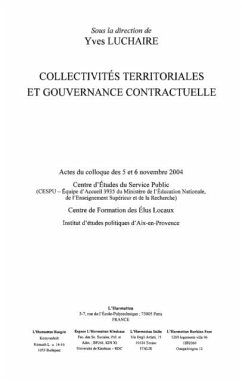 Cover Collectivites territoriales etgouvernan (eBook, PDF)