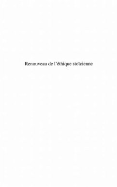 Renouveau de l'ethique stoicienne (eBook, PDF)