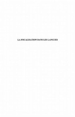 Cover Focalisation dans les langues (eBook, PDF)